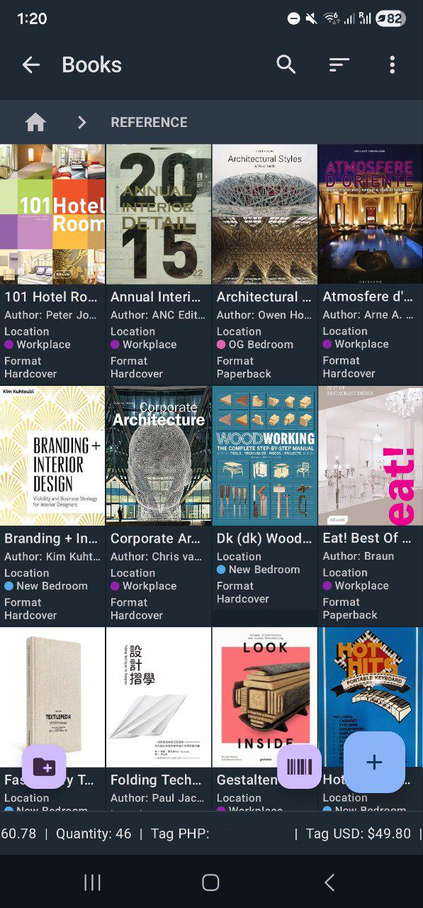 Приложение для каталога книг на экране смартфона